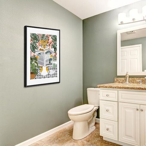 Funny Bathroom Dachshund Dog Wall Art Dog Sitting On Toilet Reading Newspaper Prints Trendy Black And White Hilarious Animals Canvas Posters For Bedroom Dorm Hotel Aesthetic Decor 8x10in Unframe in Saudi Arabia