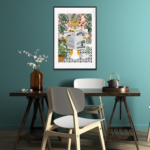 Funny Bathroom Dachshund Dog Wall Art Dog Sitting On Toilet Reading Newspaper Prints Trendy Black And White Hilarious Animals Canvas Posters For Bedroom Dorm Hotel Aesthetic Decor 8x10in Unframe in Saudi Arabia