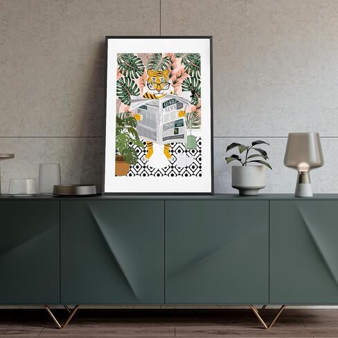 Funny Bathroom Dachshund Dog Wall Art Dog Sitting On Toilet Reading Newspaper Prints Trendy Black And White Hilarious Animals Canvas Posters For Bedroom Dorm Hotel Aesthetic Decor 8x10in Unframe in Saudi Arabia