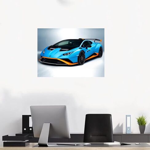 Lamborghini Aventador Tron Modified Customized Car Art 20''x16'' Unframed Poster Print (D) in Saudi Arabia