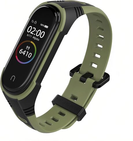 UPZOBU Replacement Band Strap for Xiaomi Mi Band 5/Mi Band 6/Mi Band 7/Amazfit Band 5 Fitness Tracker Smart Bracelet Wristband Rubber in Kuwait