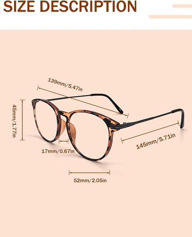 Progressive Multifocal Reading Glasses Women Men No Line Bifocal Transition Readers Mid-Near Range 3ft Round Lens in Saudi Arabia