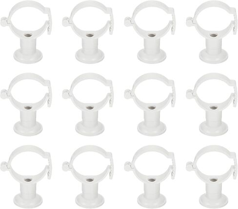 12 قطعة من مشابك أنابيب PVC من uxcell مع قاعدة، مناسبة لأنابيب OD 20-32 مم، مشبك تعليق أنابيب بلاستيكي قابل للتعديل لدعم أنابيب المياه لتوصيل الأنابيب، أبيض in Saudi Arabia