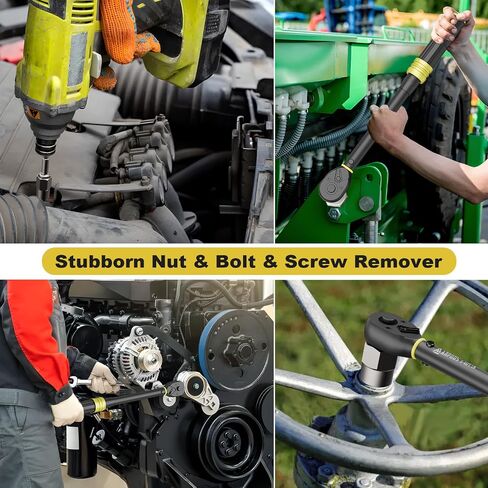 Bolt Extractor Set, 16 Pieces Impact Bolt & Nut Remover Set, Nut Extractor Socket Set, Stripped Lug Nut Remover for Removing Broken, Rounded, Rusted, Frozen, Damaged Nuts Screws & Bolts in Saudi Arabia
