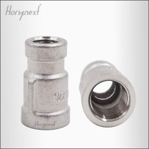 NPT 1-3/4 female hose adapter,water pipe reducer fitting，stainless steel double connector for garden,drain,home,gas,air,fuel,plumbing,machining (2 pcs) in Saudi Arabia