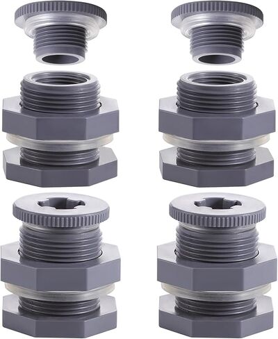 2 حزمة 3/4 بوصة أنثى PVC الحاجز المناسب مع المكونات وحشية ختم السيليكون السميك، مجموعة موصل برميل المطر in Saudi Arabia
