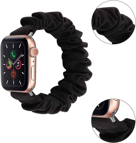 أربطة Scrunchie لساعة Fitbit Versa/Versa 2/Versa 2 SE/Versa Lite إصدار خاص للسيدات، حزام ساعة بديل من القماش الناعم المرن، حزام من القماش القابل للتمدد، سوار معصم in Kuwait