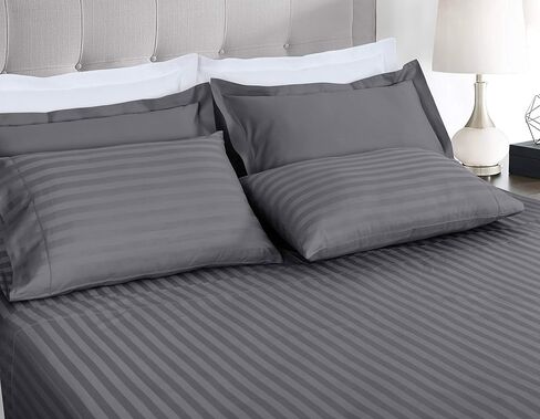 Threadmill Cotton Queen Sheet Set, 500 Thread Count Bed Sheets, 100% Cotton Sheets Set for Queen Size Bed, Smoother Than Egyptian Cotton Claims, 4 Pc Set with Deep Pockets, Light Blue in Kuwait