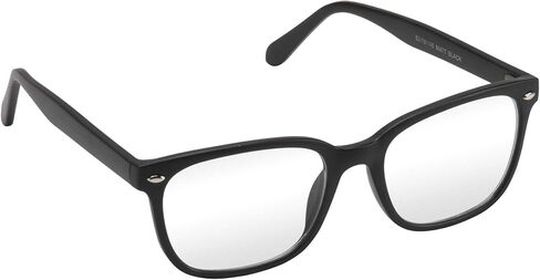 نظارات Vibz Blue Light Blocking للنساء والرجال، غير تصحيحية، تستخدم مع العدسات اللاصقة، مضادة للوهج، عدسات شفافة، أسود غير لامع in Saudi Arabia