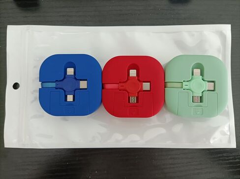 سلك كابل شحن ثلاثة في واحد من Gartmost. كابل شحن 3 في 1 قابل للسحب. متوافق مع USB C (Type-C)/Micro USB/IP، متوافق مع الهاتف، Android، الكمبيوتر اللوحي (أخضر) in Kuwait