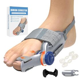Bunion Corrector for Women & Men, Adjustable Knob Bunion Brace Splint, Bunion Relief Orthopedic Toe Straightener with Silicone Pad Comfortable & Supportive&Anti-slip Heel Strap