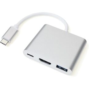 USB C to Dual HDMI Adapter, Thunderbolt 3 4 to HDMI Converter, Type-C to HDMI 2 in 1 Converter up to 4K @60Hz for MacBook Windows Laptops Tablets and Smartphones Connection with Projector/Monitor/TV