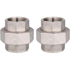 Beduan Stainless Steel 3/4" Female NPT Hex Union Cast Pipe Fitting Adapter(Pack of 2)