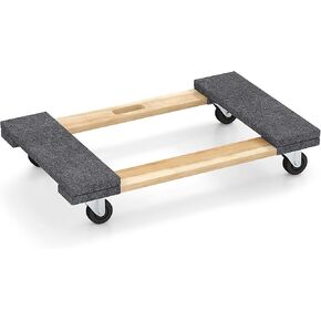 S AFSTAR 4 Wheel Dolly Cart, 1000 LBS Moving Cart, 30.5" x 18.5" Furniture Dolly with 4 Universal Wheels & Cut-Out Handle, Non-Slip Heavy-Duty Mover Dolly for Washing Machine House Moving (1-Pack)