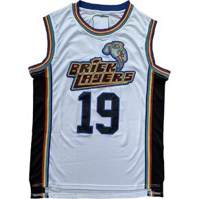 #19 Brick Layers 1996 MTV Rock N Jock Basketball Jersey White