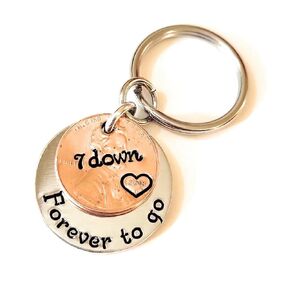 2017 Lucky Copper Penny للذكرى السابعة الخاصة بك 7 Down Forever To Go هدية للزوج والزوجة