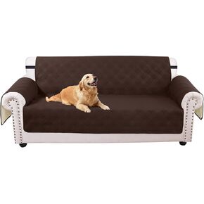 hyha Reversible Waterproof Couch Cover for 3 Cushion Couch Sofa Cover for Dogs Washable Furniture Protector Cover for Pet Cat (Sofa, Gray/Light Gray)