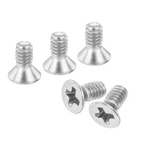 uxcell 100 pcs #2-56x3/16 inches Machine Screws Phillips Pan Cross Head Screws Fasteners Bolts 304 Stainless Steel Silver for Wall Socket,House Repairs