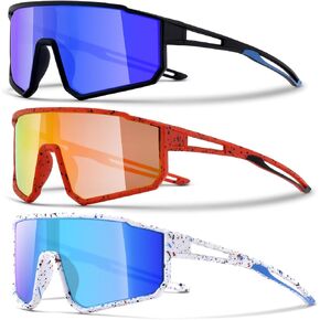 3PACK Kids Sunglasses,Youth Baseball Sunglasses,Cycling Sunglasses for 8-14 Boys Girls,UV400 Protection Goggles