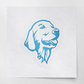 Decal Stickers of Golden Retriever (Metallic Gold) (Set of 2) Luxury Weatherproof Vinyl Decal Stickers for Laptop Desktop Smartphone Car Dirt Bike Wall Room Mason Jar Bathtub - ANDstice74301GO