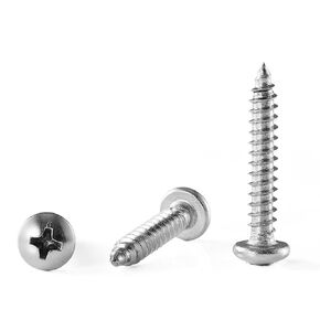 #6 x 5/8" Wood Screw 100Pcs Truss Head Phillips Stainless Steel 304 (18-8) Fast Self Tapping Screws