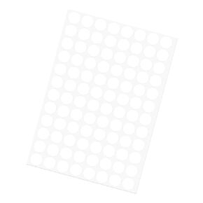 Self-Adhesive Screw Hole Cover Sticker - 1 Sheet/140Pack Screw Covers Caps Fits for Cabinet Wall Desk- PVC Dustproof Sticker - (15-mm Dia, White)