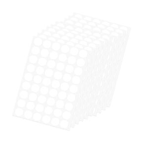 Self-Adhesive Screw Hole Cover Sticker - 1 Sheet/140Pack Screw Covers Caps Fits for Cabinet Wall Desk- PVC Dustproof Sticker - (15-mm Dia, White)