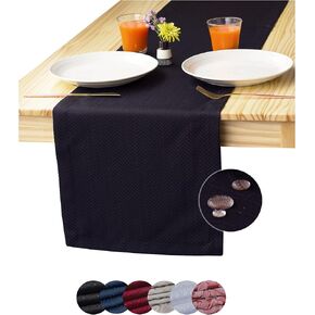 Navy Blue Table Runner 90 inch, Waterproof Dresser Scarf, Outdoor Coffee Table Runner, Elegant Dining Table Runners for Fiesta, Dinner Parties, Event, Wedding, Decor Thanksgiving, Halloween, Christmas