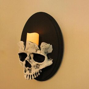 Skeleton Wall Candle Holder Spooky Decor for Halloween Party Decoration 15cm (1)