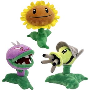 3Pcs Plants vs Zombies Plush Toys Zombie Sets,Ducky Zombie Newspaper Zombie & Conehead Zombie,Soft Figure Doll Plants vs Zombies Toys PVZ Plush 1 2 for Birthday,Party,Halloween & Christmas