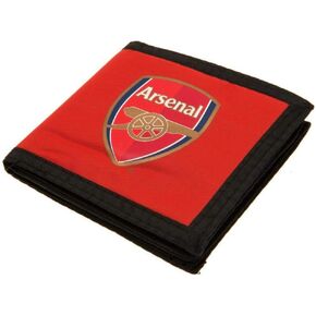 Arsenal FC Canvas Touch Fastening Wallet (4.3 x 3.9in) (Black/Red)