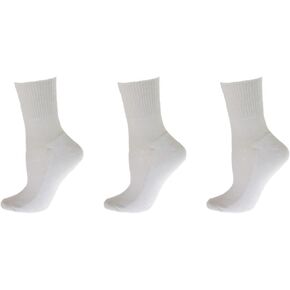 Diabetic Hi-Ankle Cotton Socks-Ribbed and wide Calf For Added Comfort-Arthritic Cushioned socks for Arch Support