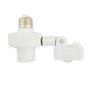 Motion Activated Light Socket,Adjustable Sensor Head, Auto On/Off Light Control,E26/E27 Motion Sensor Light Adapter Only Indoor Use for Porch,Basement,Storage Room