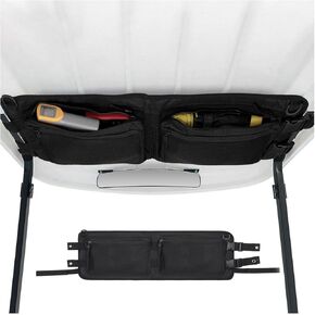 حقيبة تخزين سقف عربة الجولف لسابقة سيارة النادي، تيمبو، فصاعدا، حقيبة تنظيم علوية لعربة الجولف، منظم سقف سيارة الجولف بدون حفر، ملحقات عربة الجولف باللون الأسود in Kuwait