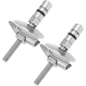 Create idea 1 Pair Toilet Seat Fixing Hinge Set M6 x 71.5mm Stainless Steel Toilet Lid Hinge Fixing Bracket C0102G Compatible with Haro Compatible with LUVETT
