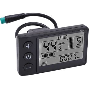 Electric S866 LCD Display Meter 24V 36V 48V Control Panel with Waterproof Plug