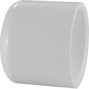 447 Series PVC Pipe Fitting - Cap - Schedule 40 (White) - 8" (SOC) / High-Flow Capacity/Plumbing, Irrigation, Pool, Spa, DIY Projects/NSF Certified/Construction Grade (447-080)