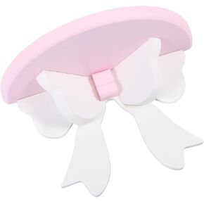 Wood Floating Shelf, Cute Wooden Bow Tie Rack for Wall, 7.9" Folating Storage Shelves Kawaii Princess Room Decor for Bedroom, Office