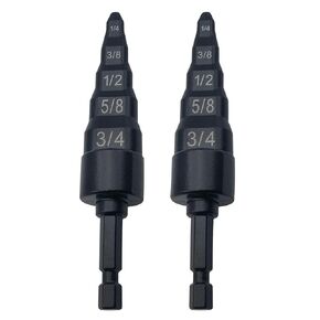 2PCS HVAC Repair Tool, 5 in 1 Copper Pipe Tube Expander, Air Conditioner Copper Pipe Flaring Tool Copper Tubing Tool with 1/4, 3/8, 1/2, 5/8, 3/4 Bits