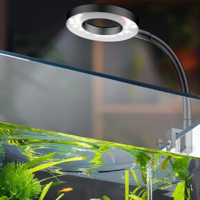 Pawfly Aquarium LED Light 24/7 Fish Tank Light with Full Spectrum Brilliant White Blue Red Green Lights Multi-Colored LEDs with D/N Mode Single Color Effects Timer and Adjustable Brightness