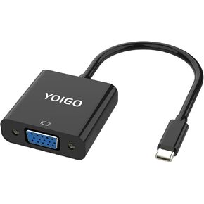 YOIGO USB 3.0 to VGA Adapter, USB to vga Male to Female Adapter for Multi-Display Video Cable for Laptop Desktop PC to Monitors, Projector, TV.(Not for Mac)