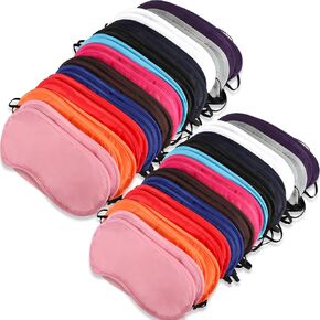 50 عبوة من قناع العين للنوم، معصوب العينين خفيف الوزن، معصوب العينين لألعاب الحفلات، أقنعة النوم مع وسادة أنف وحزام مطاطي، قناع نوم للنوم أثناء السفر، غطاء عين للنساء والرجال، 12 لونًا in Kuwait