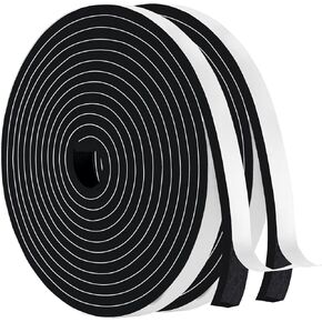 2 Roll 1/2 Inch X 13 Feet Foam Tape,Weather Stripping Tape,Window Seal Kit Frame Draft,Window Sealer,Door Weather Foam Sealing,Insulation Weather Strip,Wind Blocker and Stopper, Weatherproof