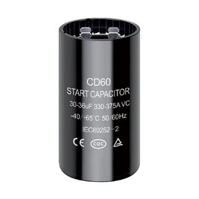 47-56 uf/MFD CD60 Round Start Capacitor ±20% 50/60 Hz 330-375 VAC VAC Round Motor Well Pump Start Capacitor (47-56 uf/MFD)