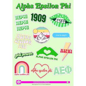 Alpha Epsilon Phi - Sticker Sheet - Girl Power