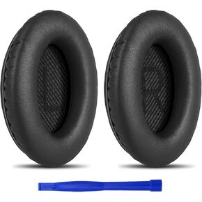 T Tersely Replacement Earpads Cushions for Bose QuietComfort 35 II/45 (QC35/QC45/QC35 II) Headphones, Complete with QC35 Shaped Scrims with 'L and R' Lettering QC2 QC15 QC25 Sound True Ear Pads (Grey)