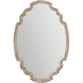 Uttermost 14483 Ludovica Oval Mirror, Natural Wood Framed