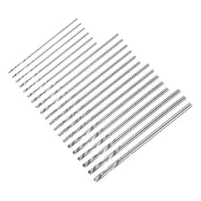 uxcell 20Pcs 0.3-1.6mm Mini Twist Drill Bits, High-Speed Steel Straight Shank Small Drill Bit Set for Wood Beads DIY Projects, with Box