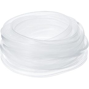 PATIKIL 16.4ft Silicone Tube Sleeve, 2 Pack Flat Flexible IP67 Waterproof Protection Cover Fit 3528/2835/3014 8mm Wide Non-Weatherproof LED Strip, Clear