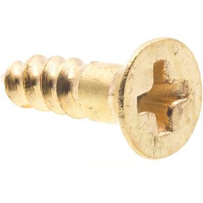 Prime-Line 9034520 Wood Screws, Flat Head, Phillips Drive, #6 X 1/2 In., Solid Brass (25 Pack) in Kuwait